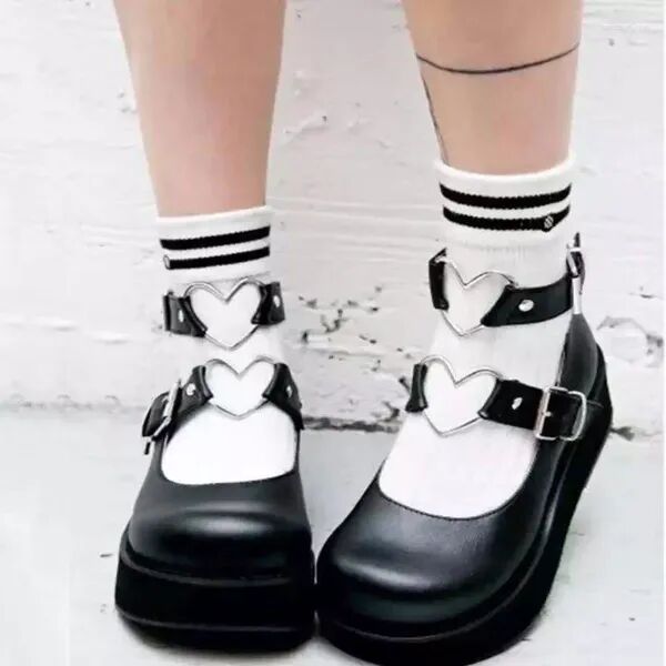 Dress Shoes 2024 Design Sweet Lolita Style High Heels Women&#039;s Pumps Gothic Cosplay Girls Cozy Mary Jane Wedges Platform