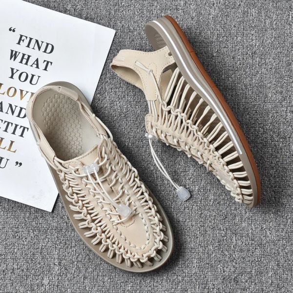 Accessories 2022 Summer New Sandals Men&#039;s HandWoven Outdoor Casual Shoes Breathable Fashion Beach Roman Slippers Women&#039;s Sewing Shoes