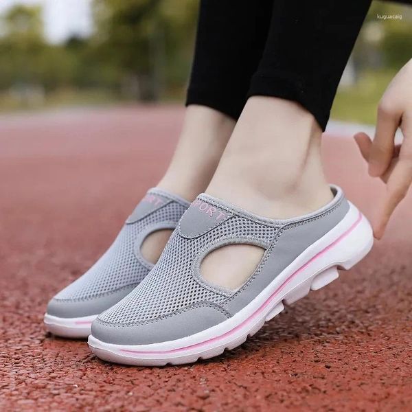 Slippers Women Sport Shoes Mesh Casual Flat Outdoor Women&#039;s Summer Footwear Lightweigh Solid Couple Walking Sandals