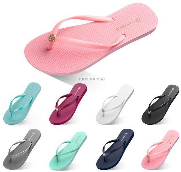 Shoes Flip Newest Excellent Women Slippers Flops Triple White Black Green Orange Pink Red Womens Summer Outdoor Beach Slide Sneaker917 s