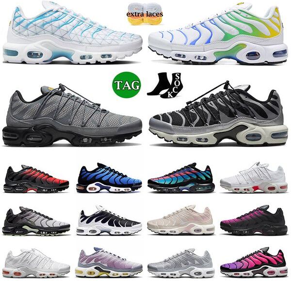 Plus Tn Sports Outdoor Running Shoes Marseilles Unity Mens Trainers OG Berlin Triple Black White Flat Pewter Sandrift Hyper Jade Blue Maxes Womens Tns Sneakers