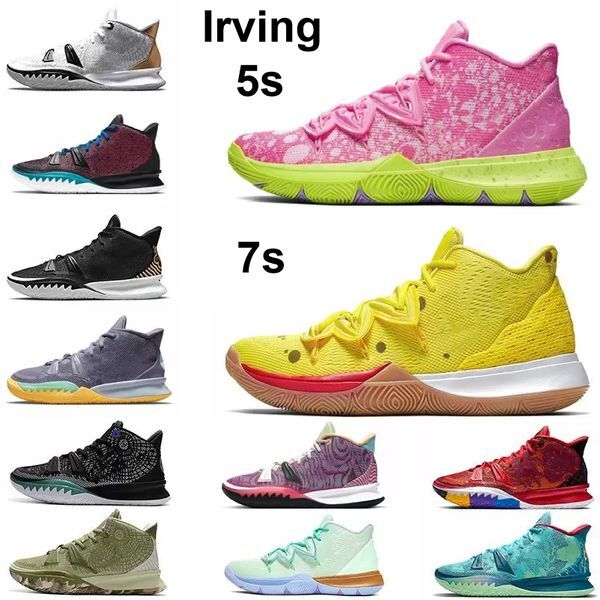 7s Kyries Mens Basketball Shoes Air Kyrie 5 Special-fx Pale Ivory Anime Hip Hop Horus Brown Green Irving 7 Sponge Sandy Creator Trainers Outdoor Sports Sneakers S6f5