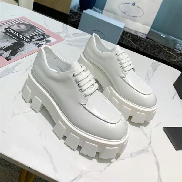 Women Sneaker Designer Shoes Thick Soled Muffin Shoes Heightening Women Casual Shoe Dress Sneakers Retro Plain Platform