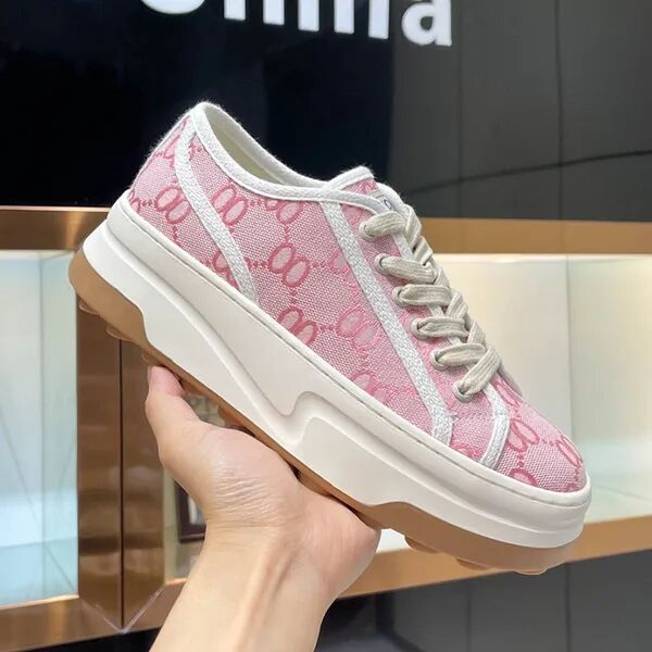 2024New Trainer Designer Gu C Shoe Men Sneaker Platform Slide Purple Pink And Orange Stripe Printing Middle Help Designers Shoes 1977 Schuhe Woman Sneakers 66