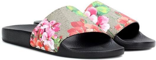 fashion flower print flat slippers outdoor sports pool rubber slides sandals indoor causal flip flops