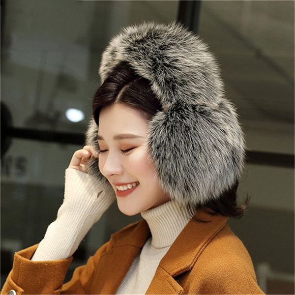 Hot Sale Women Real Fox Fur Earmuffs Ear Protection Soft Ear Muff