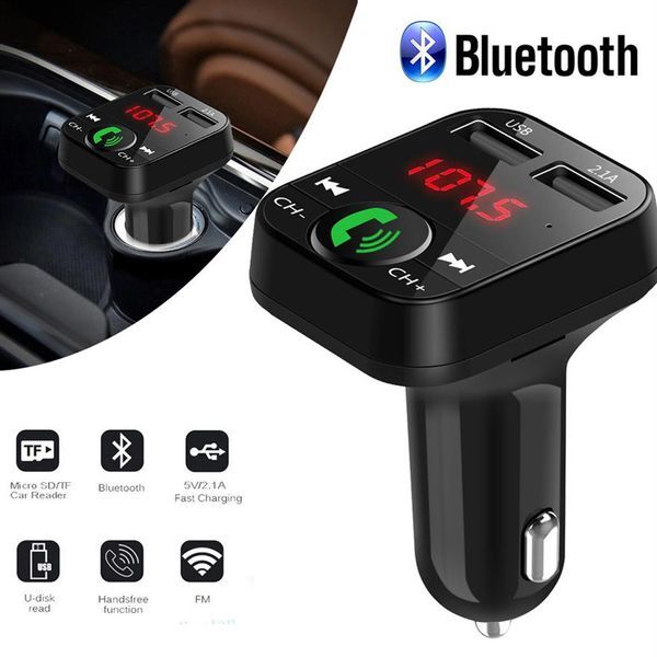 Bluetooth 5 0 FM Transmitter Car MP3 Player Dual USB 2 1A Fast Charger Car Music Player FM Modulator Audio Frequency Radio268A