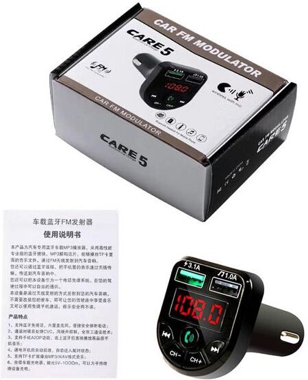 Bluetooth Car Kit Mp3 Bluetooth-compatible 5 0 Hands Phone Player Music Card Audio Receiver Fm Transmitter Dual USB Fast Charg257s