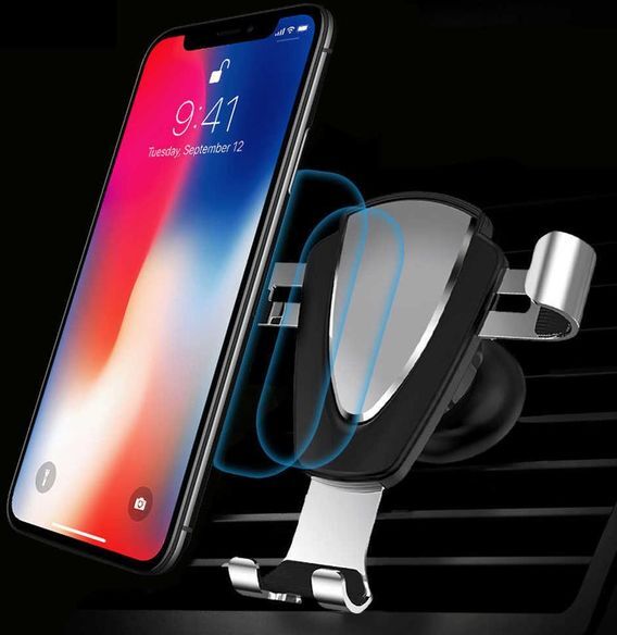 Metal Gravity Stretch Mobile Phone Bracket Car Vent Clip-on Phone GPS Bracket For Xiaomi LG Huawei P20 iPhone Samsung Huawei2679