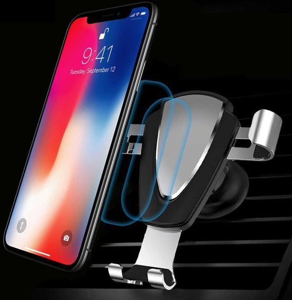 Metal Gravity Stretch Mobile Phone Bracket Car Vent Clip-on Phone GPS Bracket For Xiaomi LG Huawei P20 iPhone Samsung Huawei290e