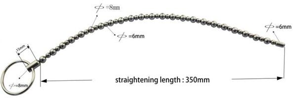 Latest 35cm Flexible Male Stainless Steel Urethral Sounding Stretching Bead Stimulate Penis Plug Dilator Chastity BDSM Sex Toy A168129768