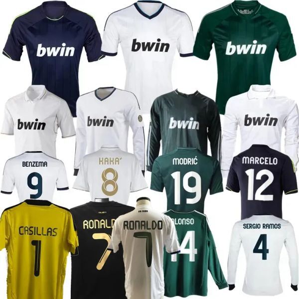 Retro classic Real RONALDO soccer jerseys 10 11 12 13 DI MARIA KAKA MODRIC BENZEMA Madrids ALONSO MARCELO HIGUAIN SERGIO RAMOS 2010 2011 2012 2013 Retro football shirt