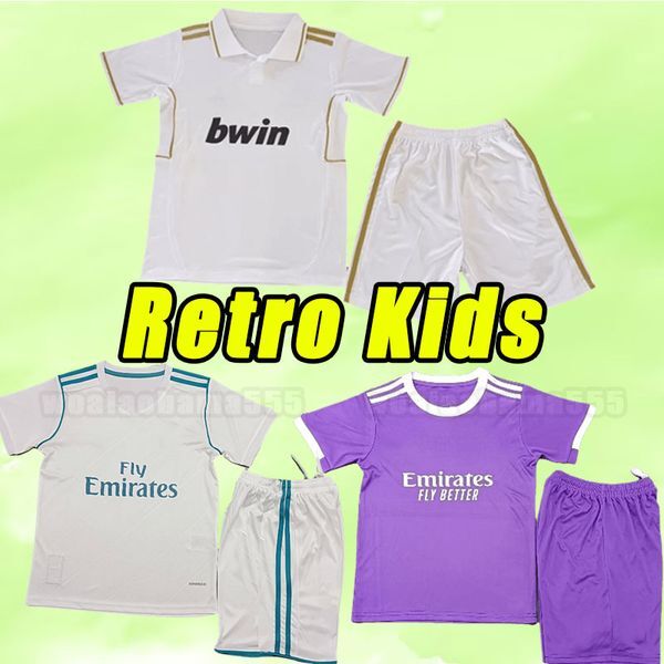 Kids Retro Real Madrids Soccer Jerseys Football shirts GUTI Ramos SEEDORF CARLOS RONALDO ZIDANE Beckham RAUL finals KAKA 11 12 16 17 2011 2012 2016 child