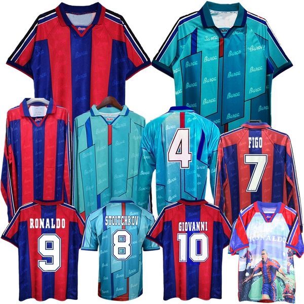 1995 1996 1997 RONALDO GUARDIOLA retro soccer jerseys 95 96 97 home away FIGO STOICHKOV GIOVANNI LUIS ENRIQUE DE LA PENA vintage old classsic shirts