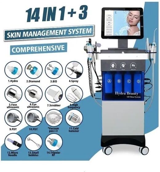 2024 14 in1 Hydrafacial machine skin care Microdermabrasion rf face lifting Diamond Peeling Water Jet Aqua Facial Hydra Machine Spa