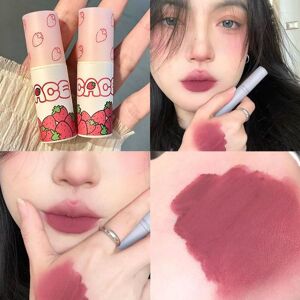 Lip Gloss Lovely Strawberry Matte Liquid Lipstick Velvet Nude Red Long Lasting Non-stick Cup Mud Tint Cream Makeup Cosmetics
