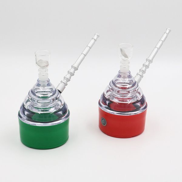 Electronic heating hand pipe-shaped glass pipes Hookah water pipe smoking accessories