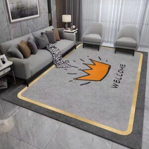 Crown Carpets Crown Pattern For Living Room Decoration Washable Tea Table Mat Lounge Rug Large Area Rugs Bedroom Carpet Home Decor