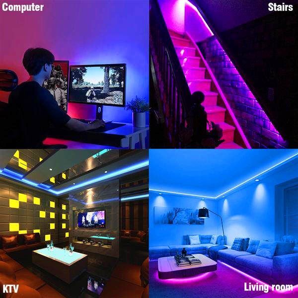 Discount Plastic 150-LED Dimmable Light Strip Set with IR Remote Controller Top-grade material LED Strips(White Lamp Plate)