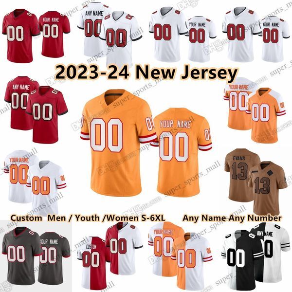 Custom S-6XL DIY 6 Baker Mayfield 2023-24 Football Jersey 1 Rachaad White 88 Cade Otton 35 Jamel Dean 22 Chase Edmonds 83 Deven Thompkins 10 Trey Palmer19 David Moore