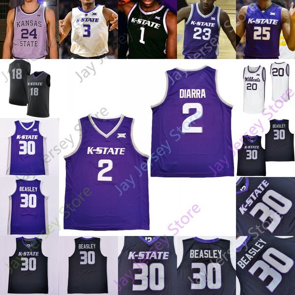 Kansas State Wildcats Basketball Jersey NCAA College Xavier Sneed Diarra Mawien Stockard III DaJuan Gordon Murphy Richmond Blackman Kasubke Linguard Jr. Lewis