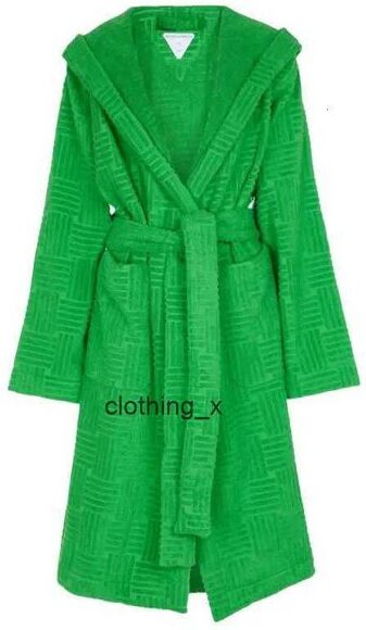 Vintage Jacquard Dress Gowns Sleepwear INS Fashion Green Towel Design Bath Robes Womens Autumn Winter Cotton Bathrobes New Arrived Comfortable Hooded Pajamas