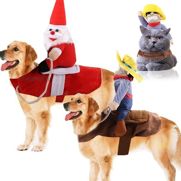 Dog Apparel Santa Pet Clothes Dogs Cats Cute Vest Supplies Knight Costumes Transformed Halloween Funny Casual Dresses