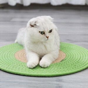 Cat Beds & Furniture Pet Cotton Thread Woven Mattress Kitten Cooling Sleep Bed Mat Scratch Grinding Claw Pad Blanket Floor