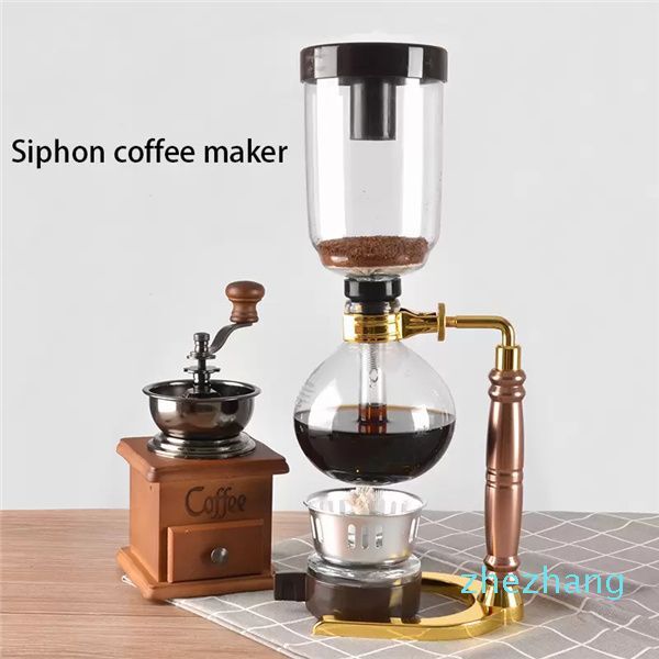 Eworld Japanese Style Siphon Coffee Maker Tea Siphon Pot Vacuum Coffeemaker Glass Type Coffee Machine Filter 3cups C1030