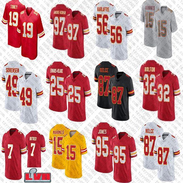 Patrick Mahomes Travis Kelce Isiah Pacheco Football Jersey Bryan Cook Trent McDuffie Charles Omenihu Drue Tranquill Rashee Rice Chris Jones Justin Reid Nick Bolton