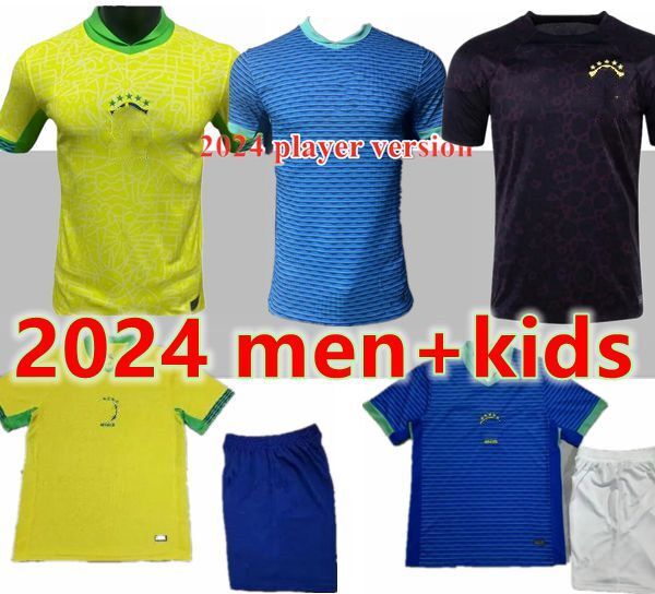 2024 brazils soccer jerseys Santos MEN KIDS KIT WOMEN brasil VINI JR ALISSONLONG SLEEVE Camisetas de futbol 2023 goalkeeper football shirts