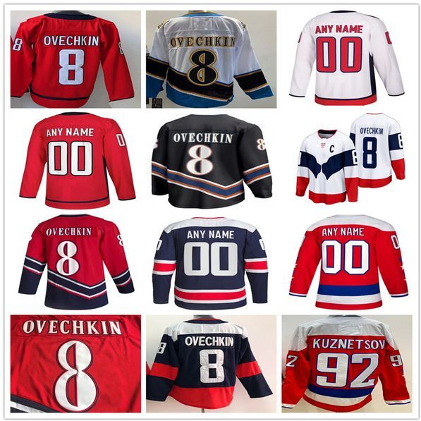 Alex Ovechkin Washington Hockey Jerseys Reverse Retro Dylan Strome Evgeny Kuznetsov Conor Sheary TJ Oshie John Carlson Tom Wilson Nicklas Backstrom Stadium Series