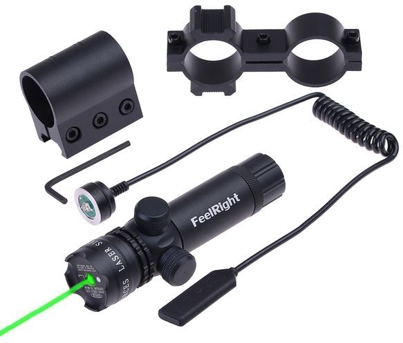 Tactical Laser Pointer Green Laser Sight Rifle Hunting Airsoft outdoor sports Gun Scope 20mm Rail & Barrel Mount Cap Pressure Switch