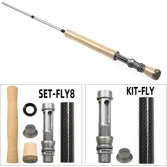 Rio Rods New carbon Outdoor Sports 1 Set DIY Fishing Spinning Rod Handle Wheel Reel Seat Cork Grip Kit