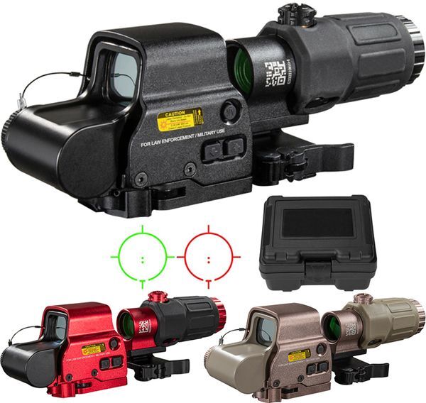 558 Holographic Red Green Dot Sight Tactical Scope QR with G33 Magnifier