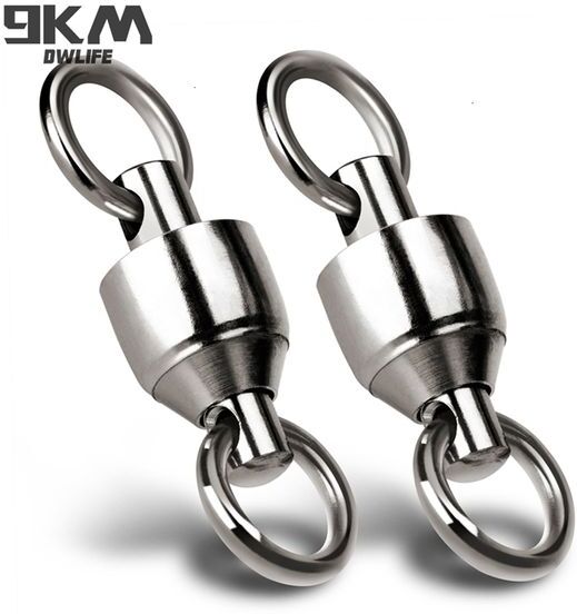 Fishing Hooks 20100pack Ball Bearing Swivel Solid Rings Stainless Steel Connector Freshwater Saltwater for Trolling Bait Lure 221116