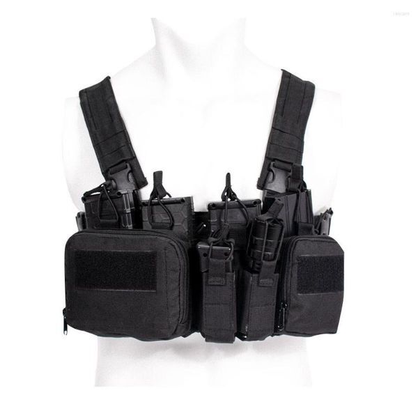 Hunting Jackets Tactical Chest Rig Bag Radio Harness Front Pouch Holster Military Vest Adjustable Functional Two Way Waist