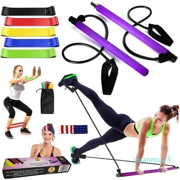 Bands Resistance Bands Drop Yoga Pilates Bar Stick Crossfit Trainer Pull Rope Elastic For Home Workout Fitness Equipment