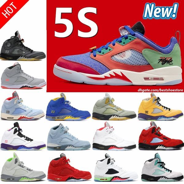 High Quality 5 Jumpman Men Basketball Shoes 5s Doernbecher Raging Red Stealth Fire What The White Cement Metallic Flight Oreo Wings Green Bean Ice Blue Sports Seakers