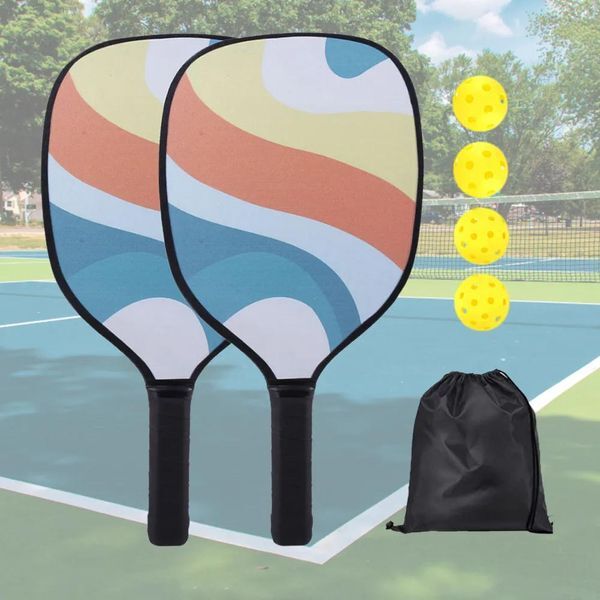Rackets Tennis Rackets Pickle Ball Paddle with 4 Balls Lightweight Pickleball Portable Durable Antiskid WearResistant for Competition Trai