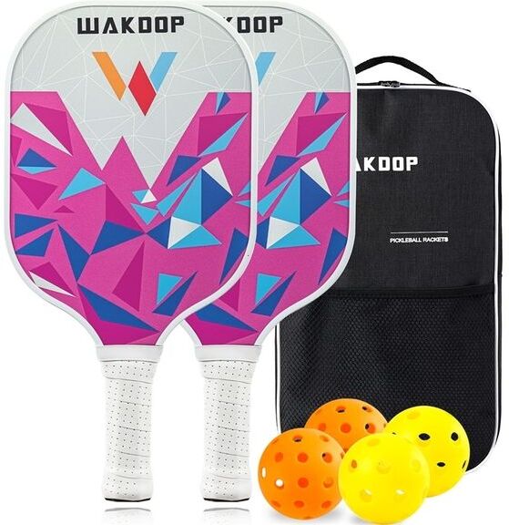 Tennis Rackets Pickleball Paddle Set Carbon Pickleball Racket Set of 2 Rackets and 4 Pickleballs Balls Pickleball Racquet with Portable Bag 230720