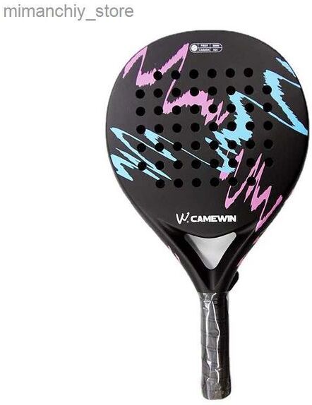 Tennis Rackets CAMEWIN New Plate Racket Pala Padel Carbon Fiber Glass EVA Tennis Outdoor Sports Unisex Equipment with Bag About 360g In Weight Q231109