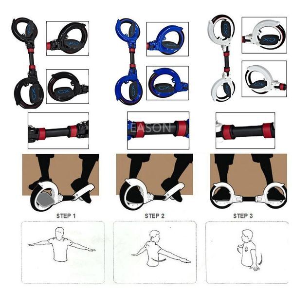 Skateboarding Wholesale-X8 Skate Cycle Two Wheels X8 SkateCycle Foldable CX-SkateCycle 2 Parts Roller Wheel Drift Board Skateboard Scooter E
