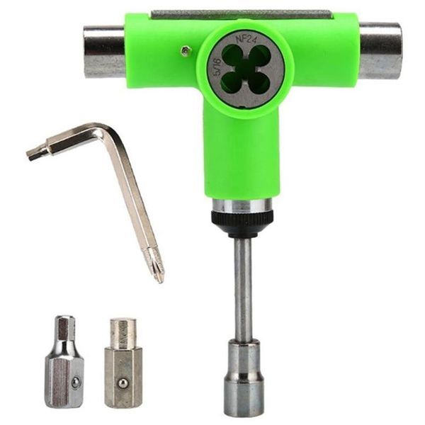 Hand Tools Skateboard Tool Roller Skate Scooter Adjusting T-Wrench Long Board Fish Repair L-Type Head Spanner224l