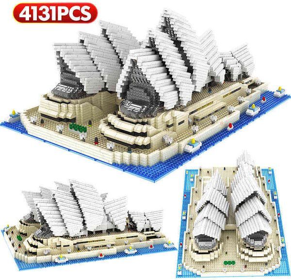 Pcs Mini Diamond Blocks Famous City Architecture Sydney Opera House Model Building Blocks Bricks Toys For Children Gifts J220624