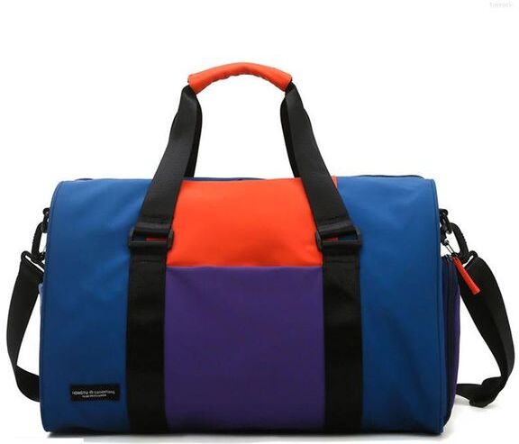 Outdoor Bags Fashion Sports Gym Bag Large Capacity Men Women Handbag Waterproof Travel Backpack Training Fitness Yoga Mat Duffle