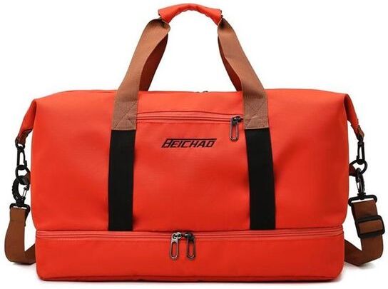 Duffel Bags Carry Luggage Handbag For Short Trips Large Capacity Portable Unisex Dry And Wet Separation Exercise BagDuffel161t