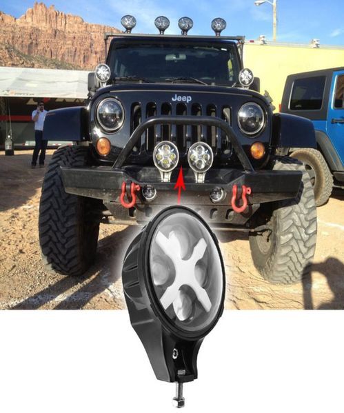 6 inch led fog light 60W Round led Driving light 12V 24V for Jeep Wrangler JK 4WD Offroad led light with Angel eyes1941061