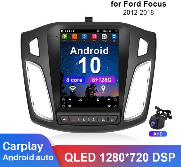 9 7 Inch Car Radio Audio For Ford Focus 2012-2018 QLED Screen GPS Android 10 Stereo receiver 2 Din Car Multimedia Player285m