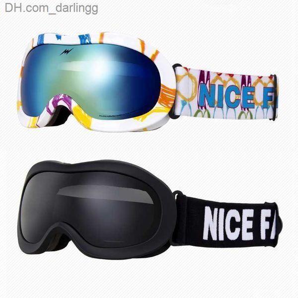 Ski Goggles Winter Anti Fog Baby Boy Girls Snowboard Goggles Outdoor Children Ski Glasses Mountain Kids Snow Eyewear Toddler Moto Sunglass Q230831